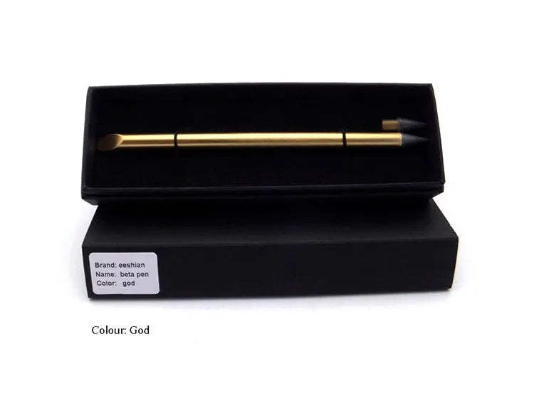 Inkless metal pen with alloy steel tip in choice of five colours including spare nib and pen bag
