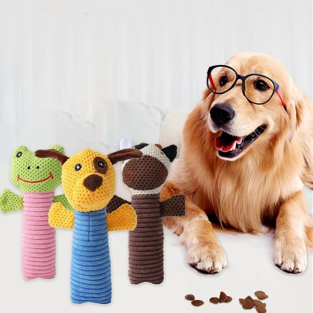 Stuffed animal shape dog squeaky chew toy for small medium large breeds