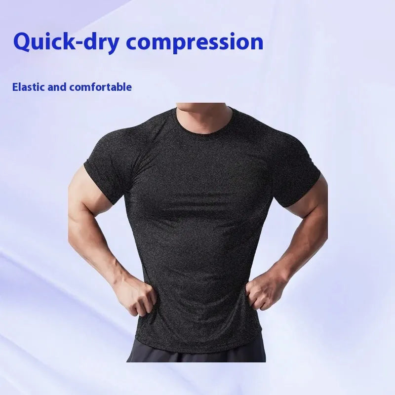 Men's short sleeve casual t-shirt in polyester blend fabric available in four colours