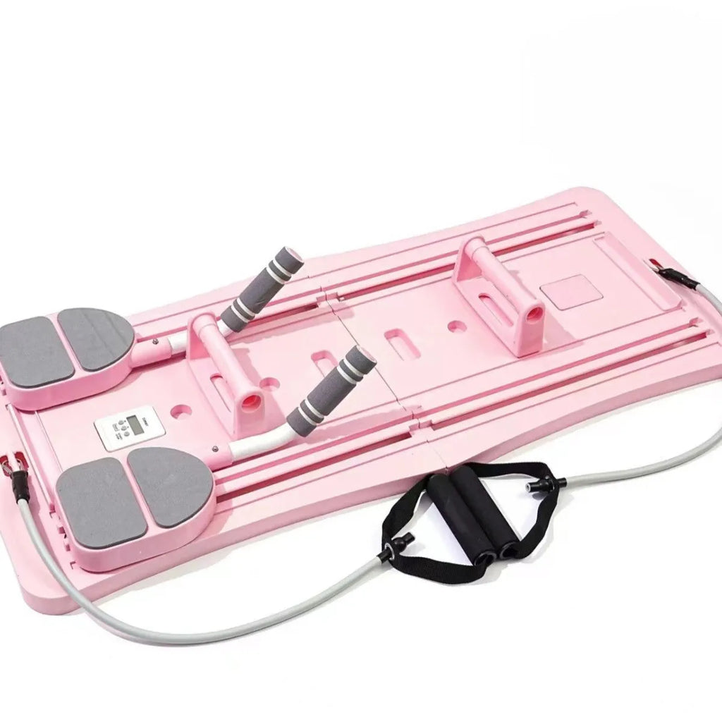 Purple foldable belly panel fitness board made from PP plastic for home exercise