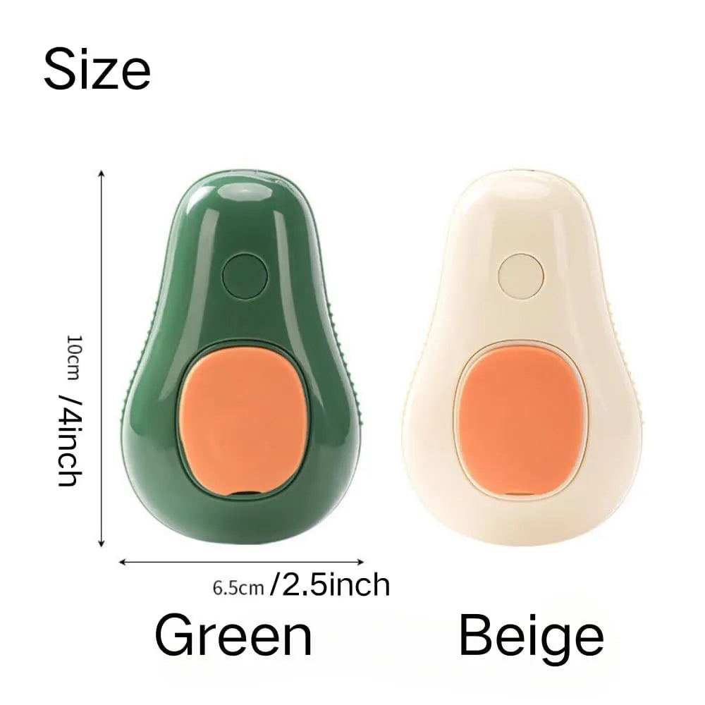 Green cat steam brush with water spray function and silicone teeth for pet grooming