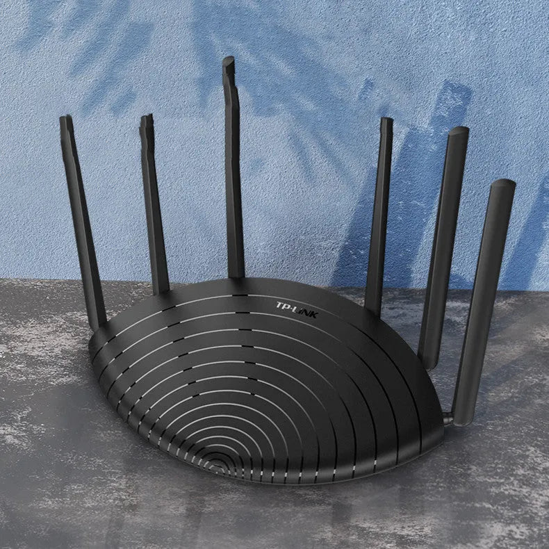 AC1900 gigabit wireless router with multiple Ethernet ports and compact rectangular design