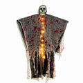 Plastic luminous skull hanging ghost Halloween decoration with blood-dyed colour for outdoor displays