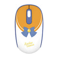Sailor Moon pink cartoon wireless mouse with USB receiver on desk