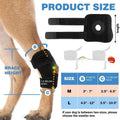 Black polyester pet leg guard for joint protection and ACL rehabilitation