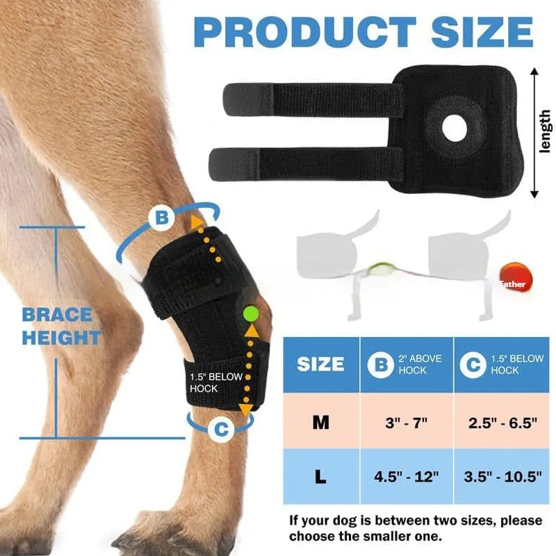 Black polyester pet leg guard for joint protection and ACL rehabilitation