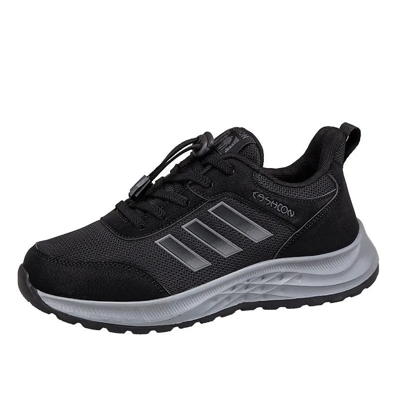 Elastic band mesh mom shoes in multiple colours with slip-on design for men and women