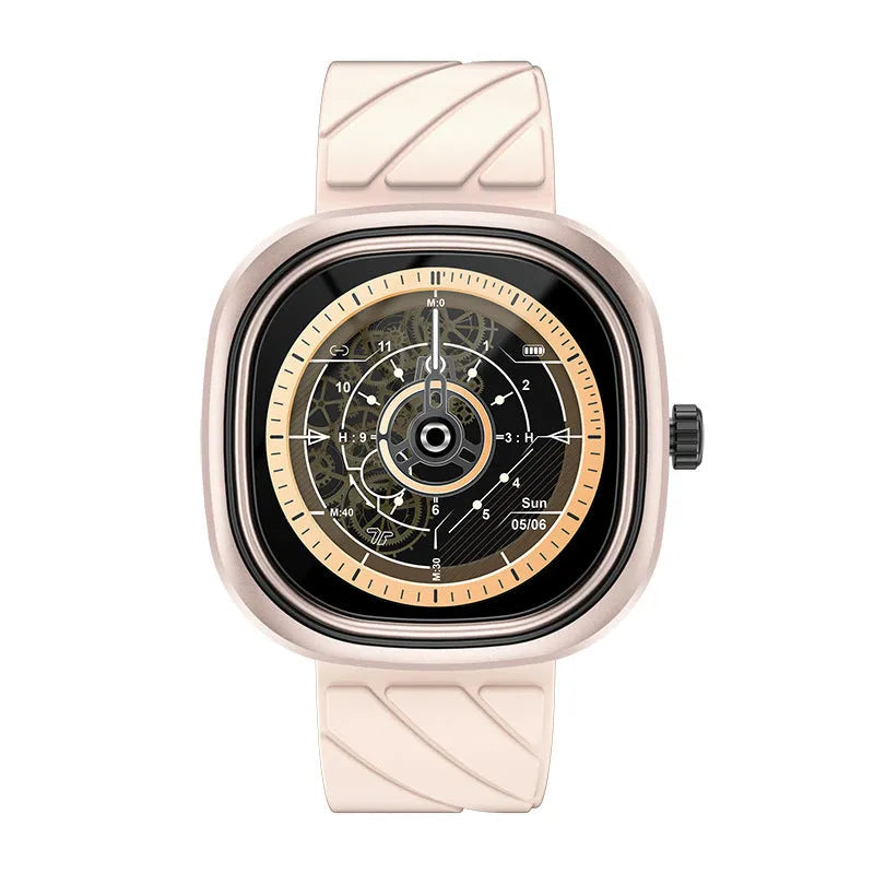 Smart fitness bracelet watch with 1.32-inch screen and silicone wristband in multiple colours