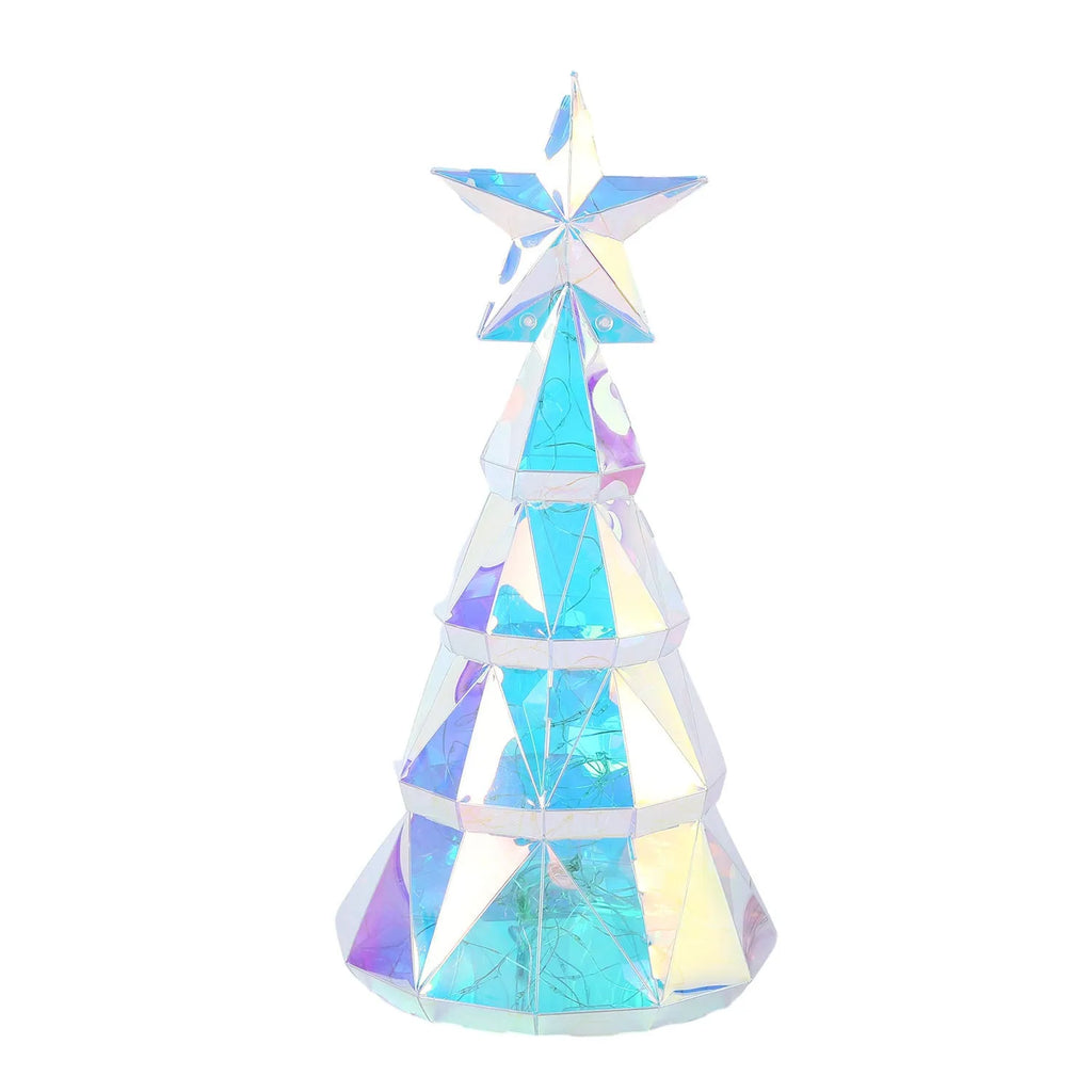 PET material colourful cartoon Christmas tree luminous decoration measuring 14.5×4.8×20cm