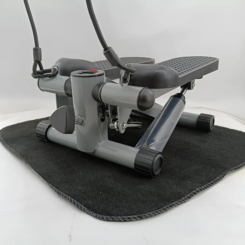 Silver grey hydraulic mini treadmill for waist slimming workouts at home or gym
