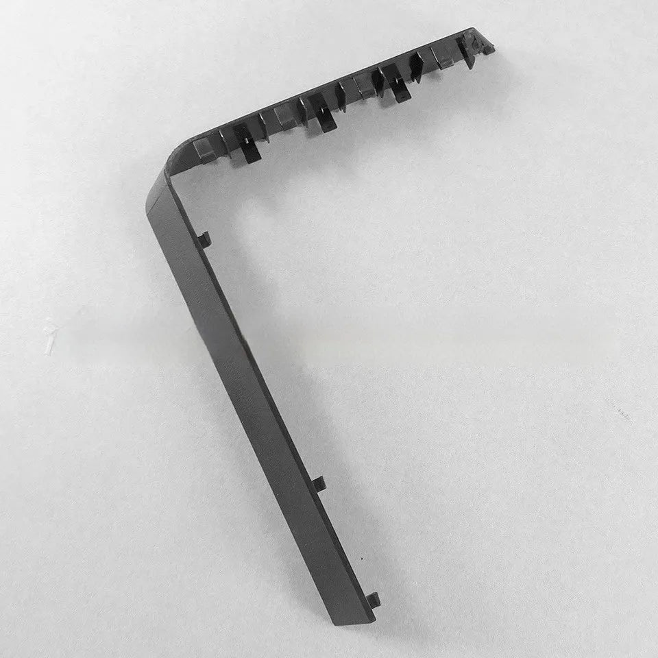 Black and white plastic hard drive bay cover for PC case installation
