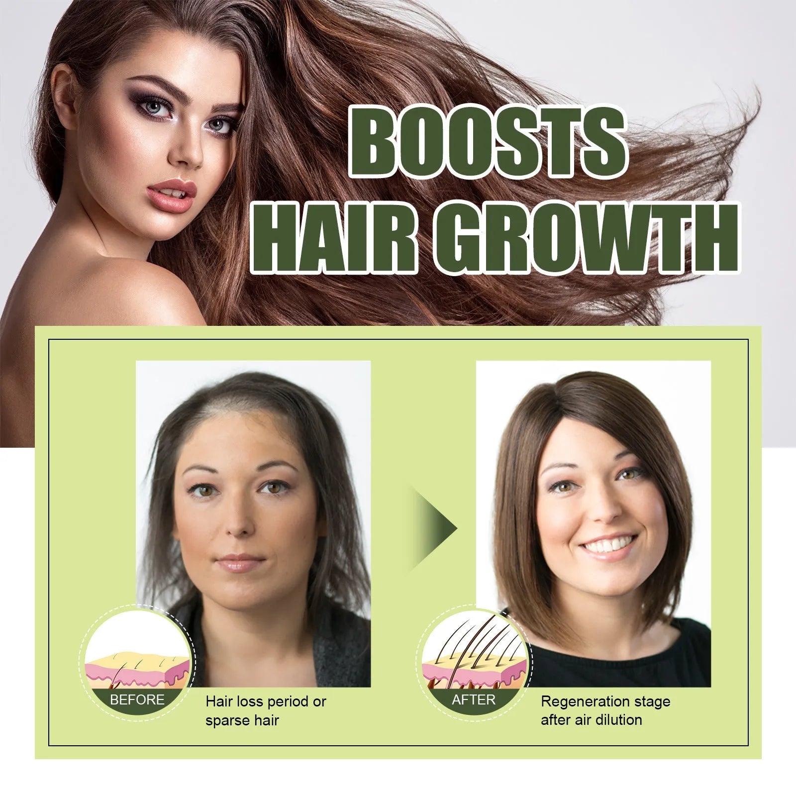 60ml bottle of hair care essential oil for anti-fall repair and dry hair ends