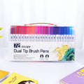 Set of watercolour pens with waterproof ink in assorted colours for drawing and promotional gifts.