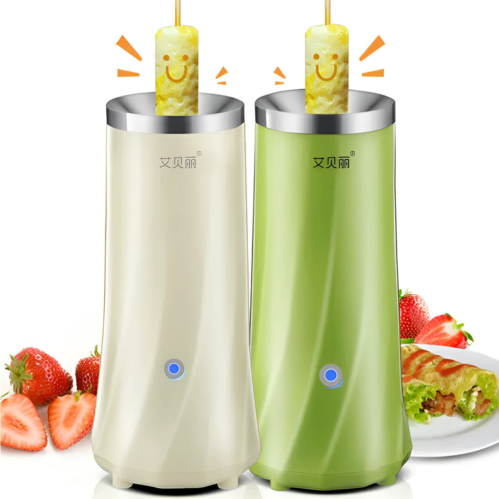 Beige mini breakfast machine compact kitchen appliance automatic operation