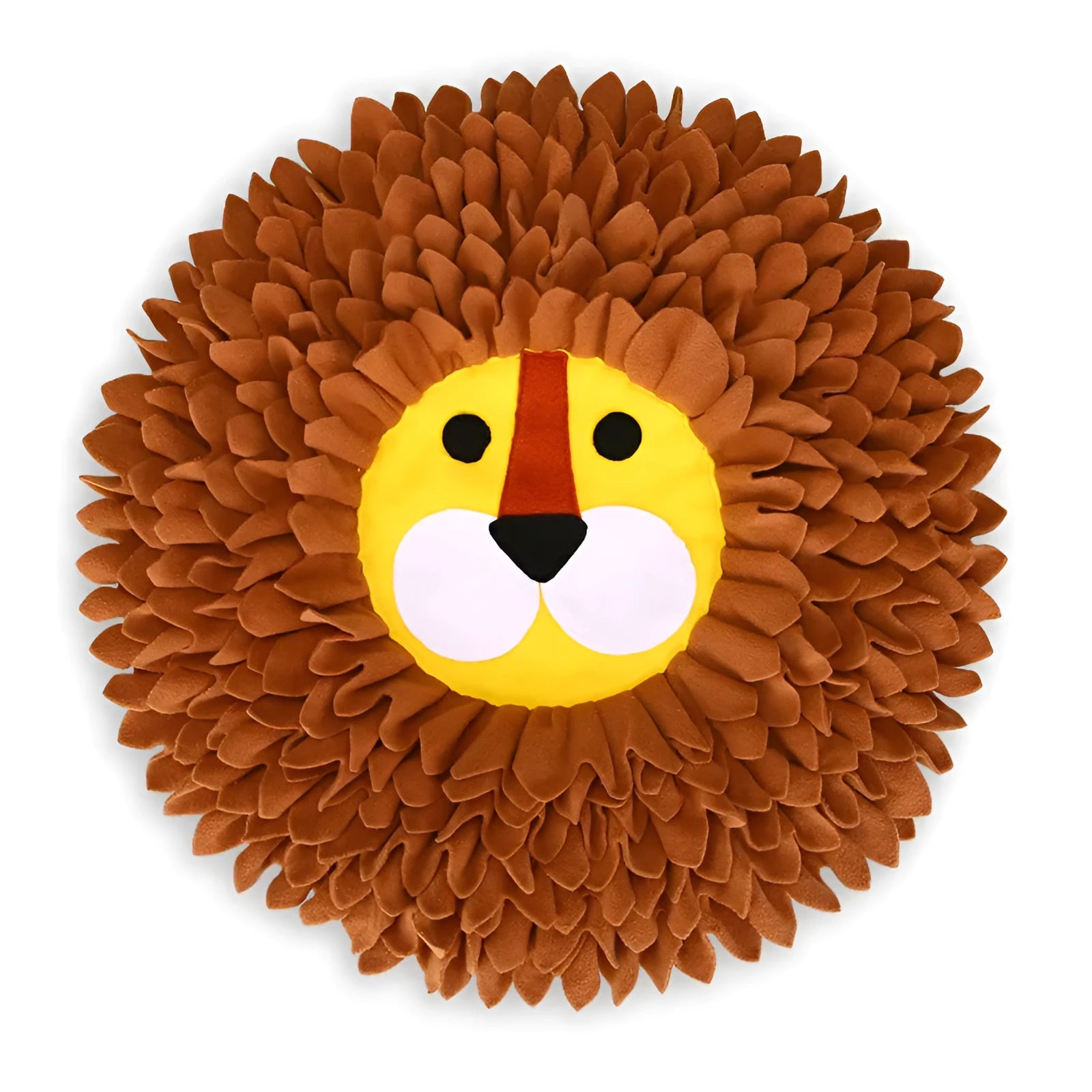 Brown lion pattern Yizhiwen snuffle mat for dogs and cats, measuring 33cm long.