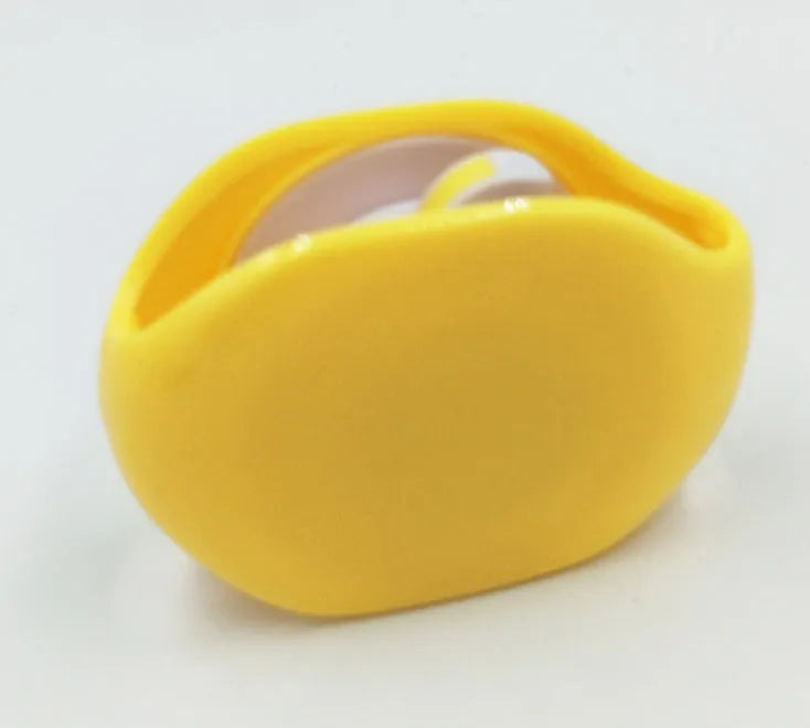 Automatic earphone cable winder with telescopic push mechanism showing compact design