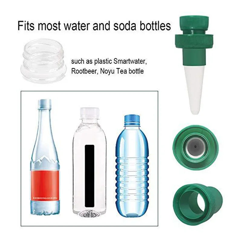 Green ceramic pot dripper for cola bottle irrigation with automatic water seepage function