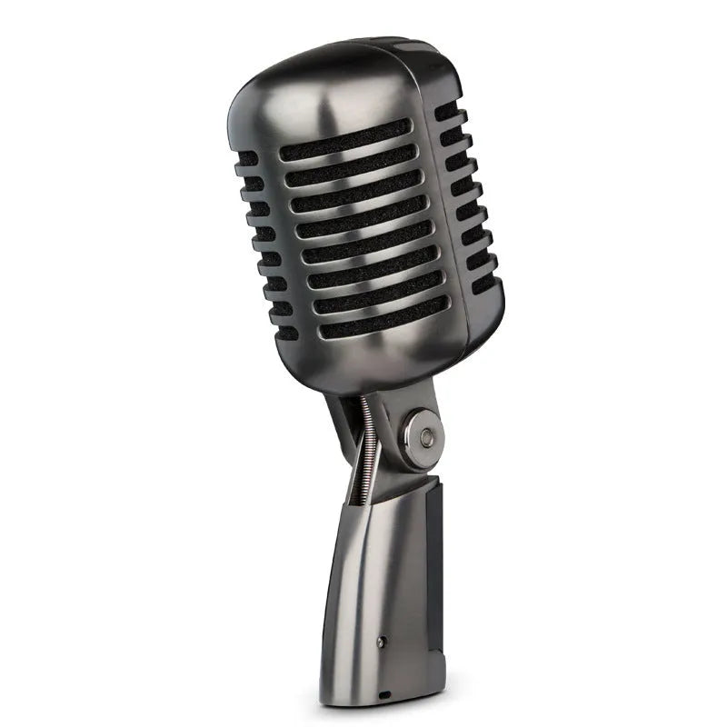 Retro style condenser microphone with cardioid pattern for karaoke and recording