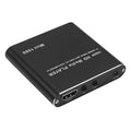 Compact blue or black 1080P media player with HDMI USB ports and all metal casing