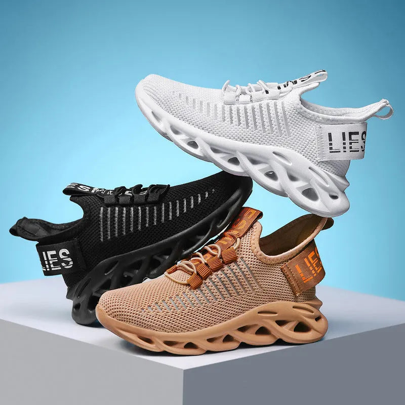 Kids Velcro sneakers in fabric with EVA sole available in black, khaki and white colours