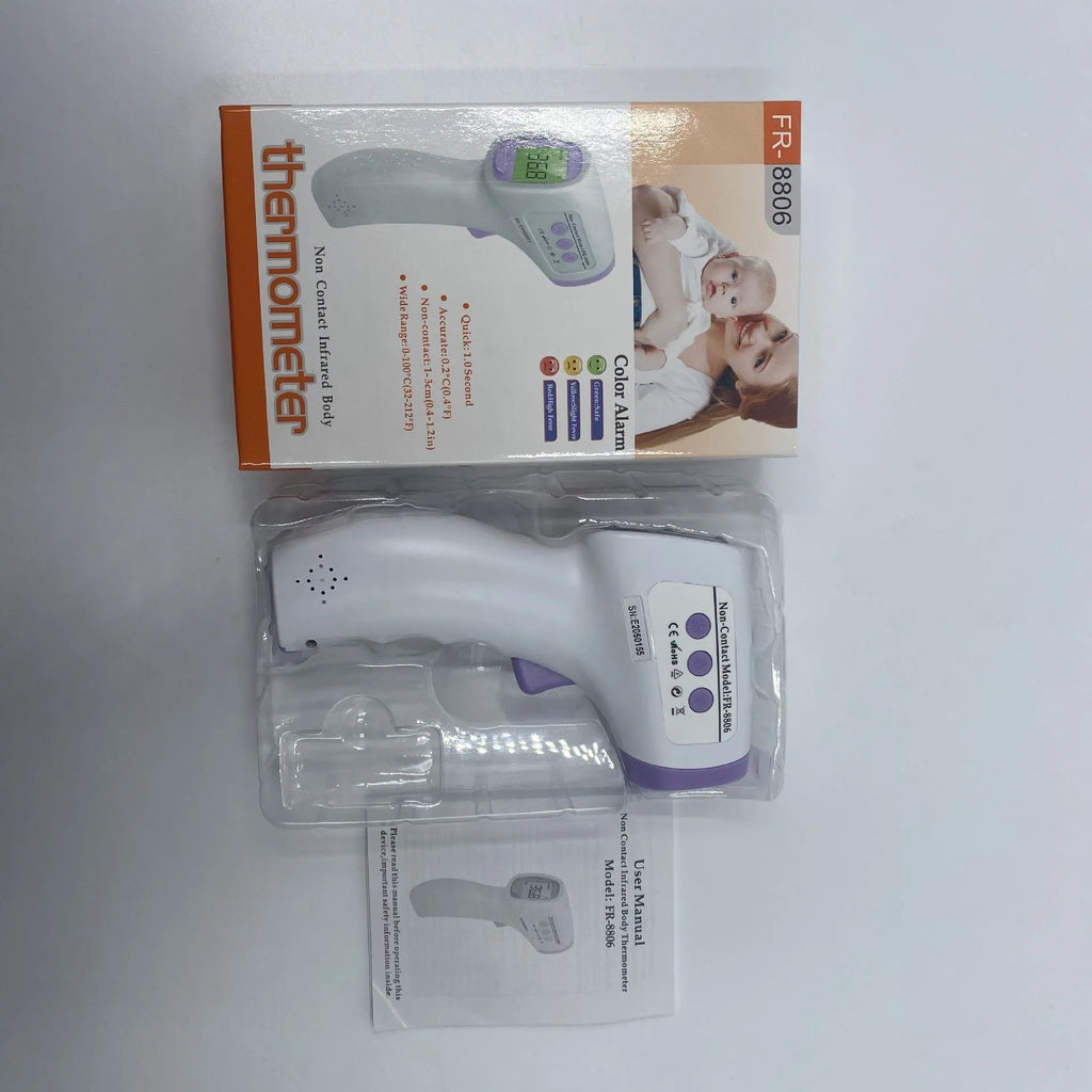 White digital non-contact thermometer for instant temperature measurement