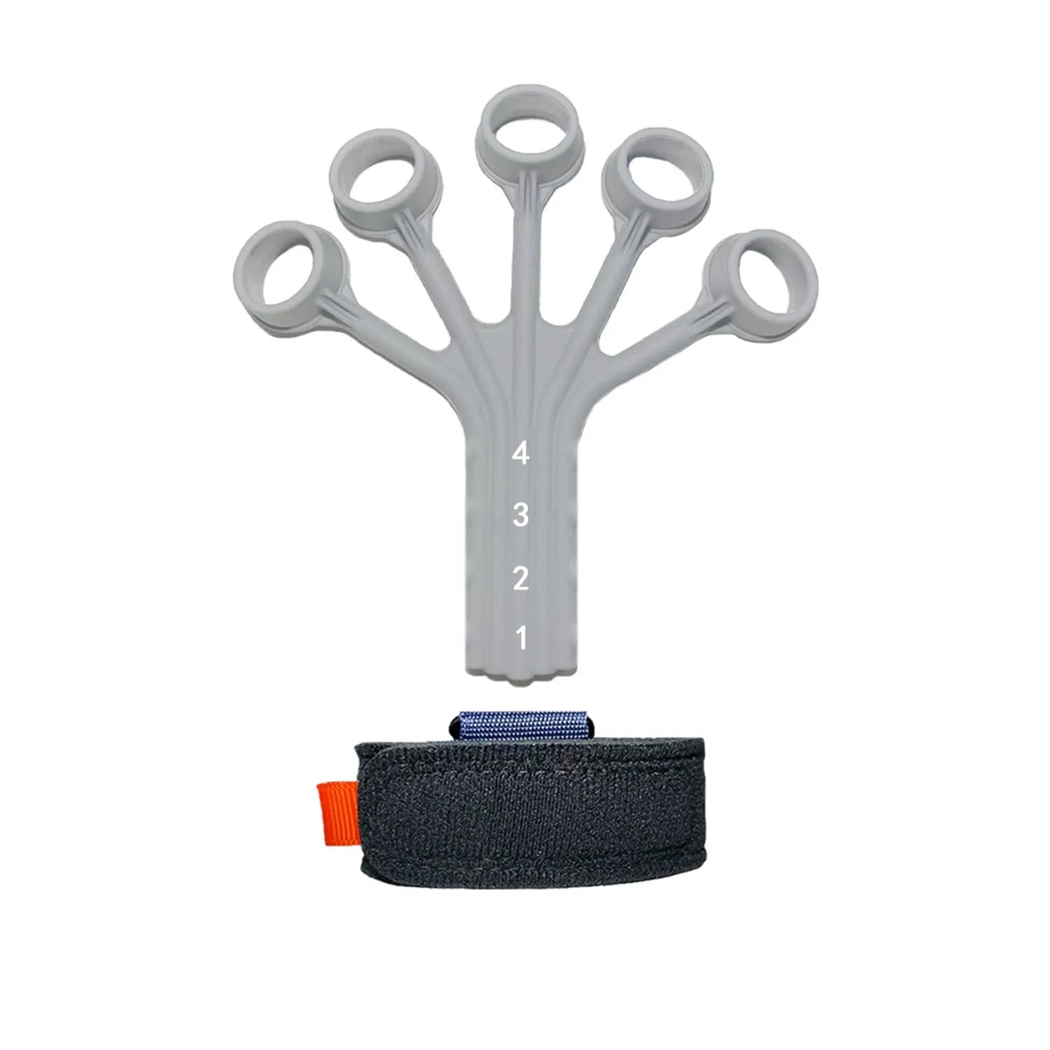Silicone finger rehabilitation trainer with adjustable belt for flexion and extension exercises