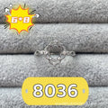 Oval denier ring with open mouth design, 6x8mm main stone and five-pointed star decoration