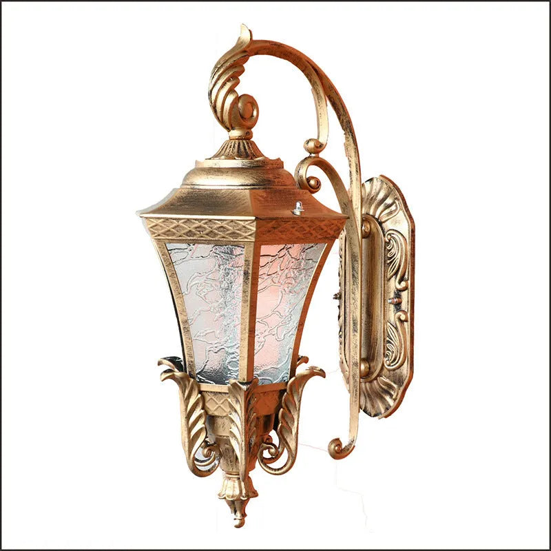 Solar-powered outdoor wall lamp in black or bronze with remote control for garden lighting