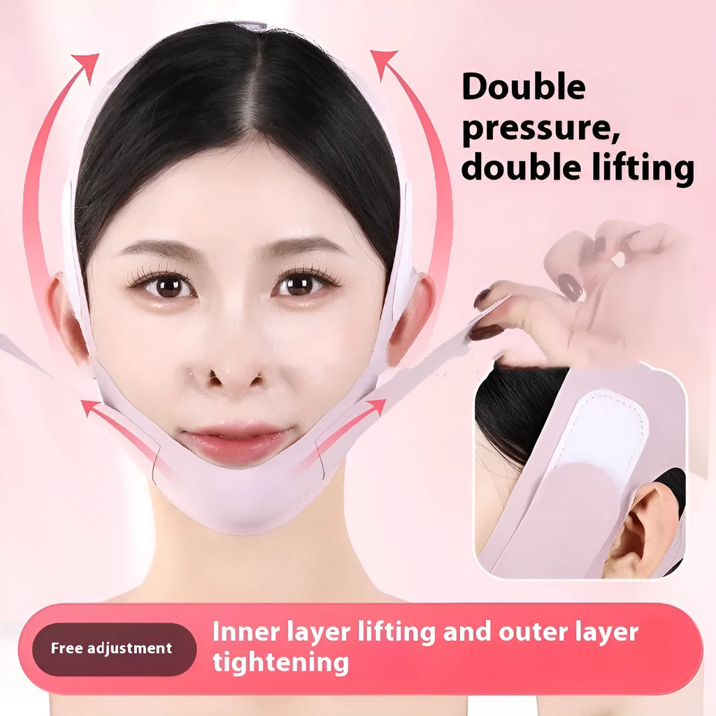 Small V face shaping mask with graphene infusion in green and purple colour options for facial lifting