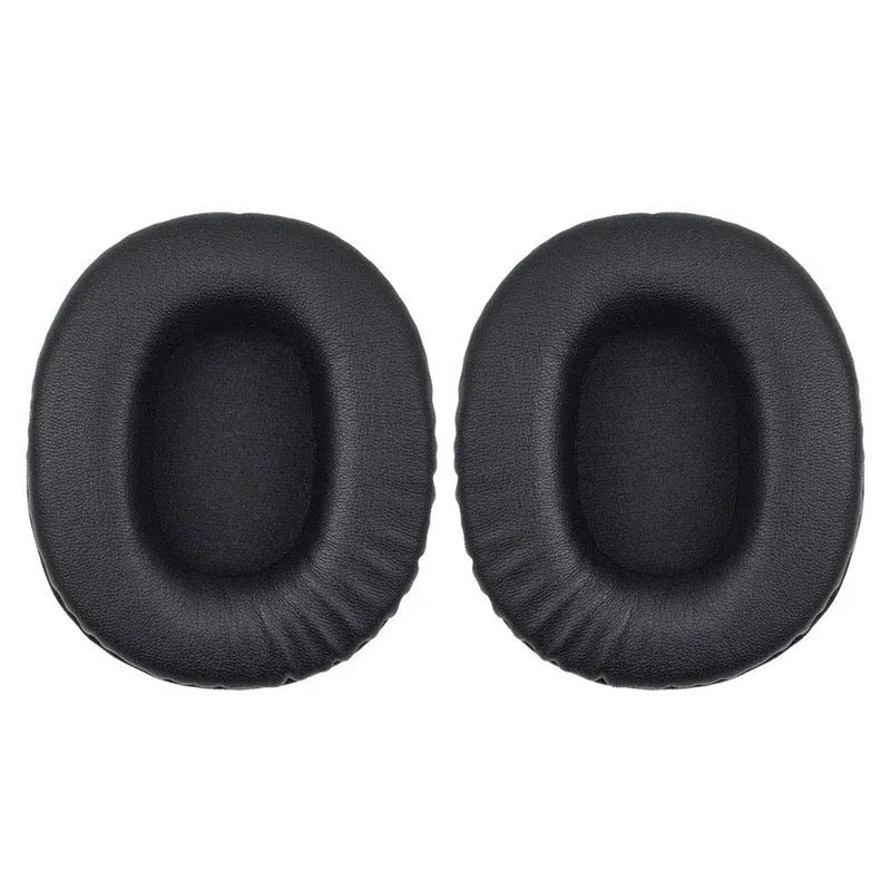 Black soft PU leather replacement ear pads for Sony MDR-1R headphones.