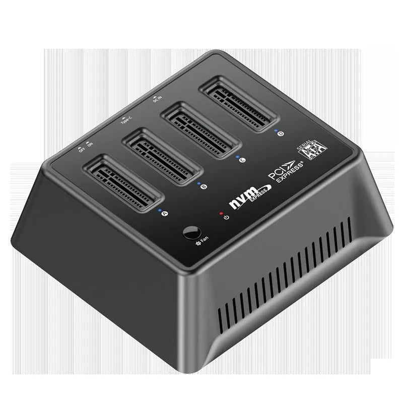 M2 dual protocol SSD base enclosure with aluminium alloy housing measuring 90x78x34mm
