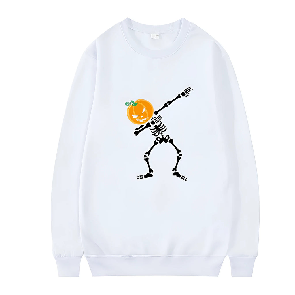 Women's printed crew neck long sleeve top in polyester cotton blend fabric for leisure wear
