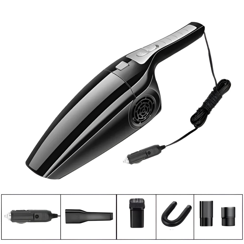 PoHigh Power Hypa car vacuum cleaner in black with cigarette lighter power cord