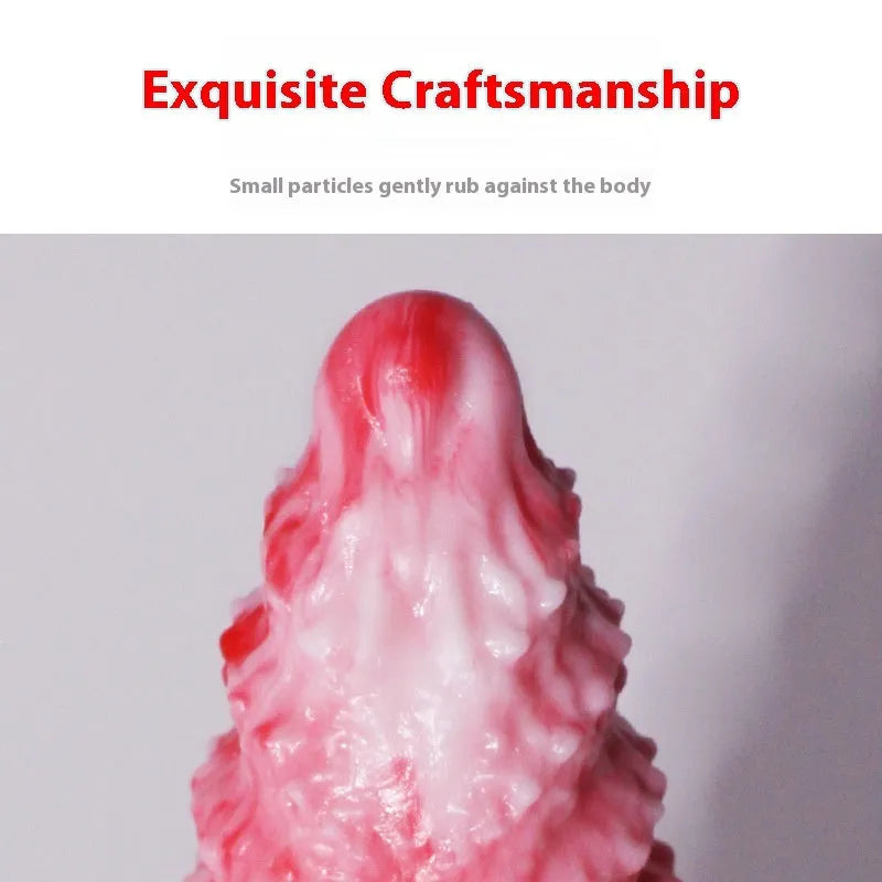 Pink platinum silicone shaped penis masturbation device for women, shown in Berserker S and M sizes.