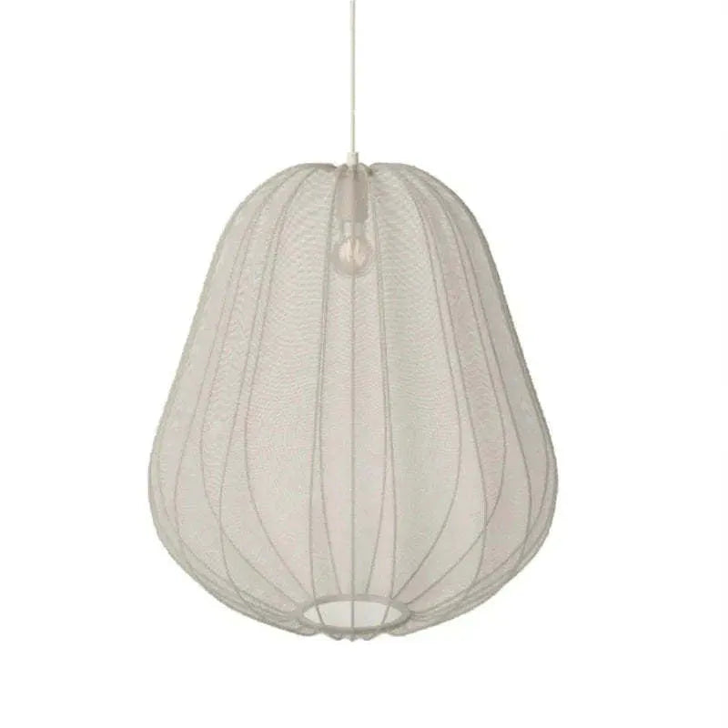Japanese-style grey-blue pumpkin-shaped pendant ceiling lamp with branch design