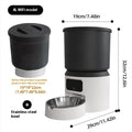 4L smart pet feeder with remote control and optional video monitoring for cats and dogs