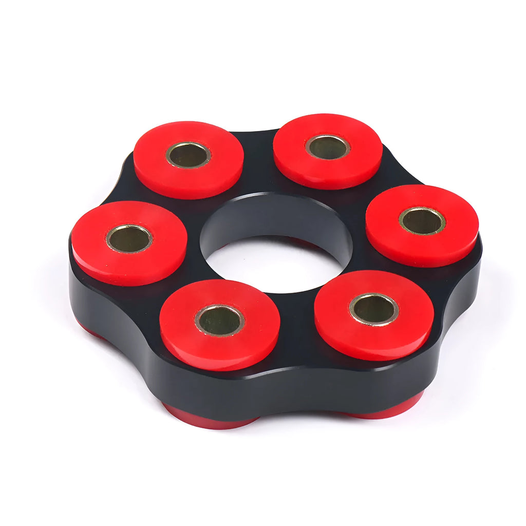Red aluminium drive shaft connecting plate bracket for BMW E46 E36 E30 E28 models.