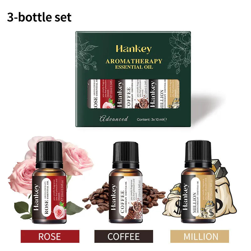 Boxed set of water-soluble aromatherapy essential oils in various size combinations