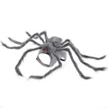 Grey, brown, and black and purple spider Halloween costume for a dog or cat on a mannequin.