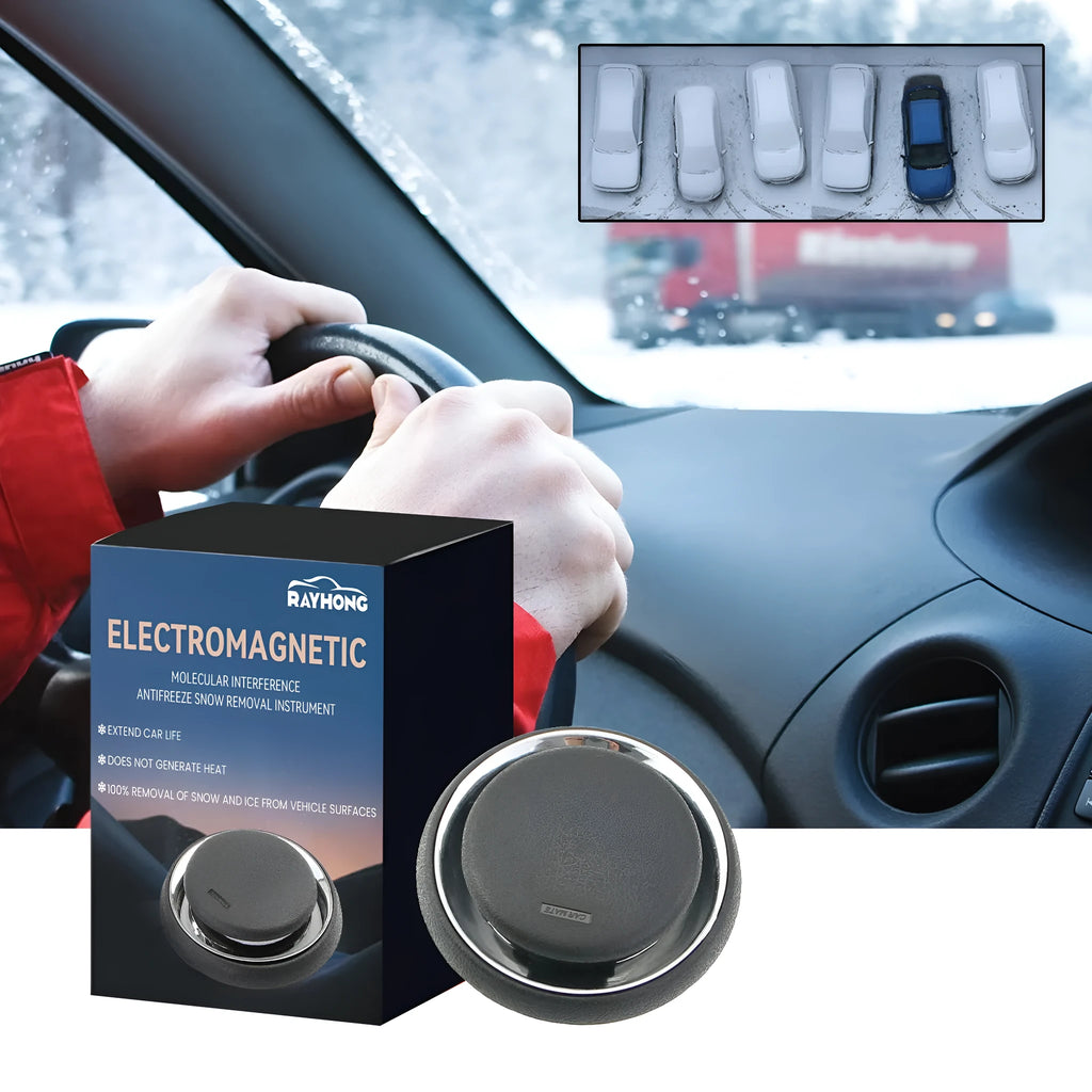 Compact black portable car deicing instrument for windscreen snow melting and ice removal