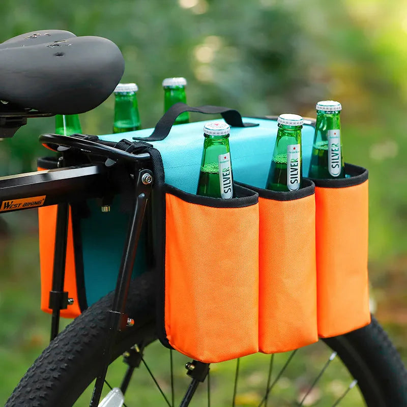 Bicycle double-sided anti-scratch drink pack in black or orange colour with 2L capacity