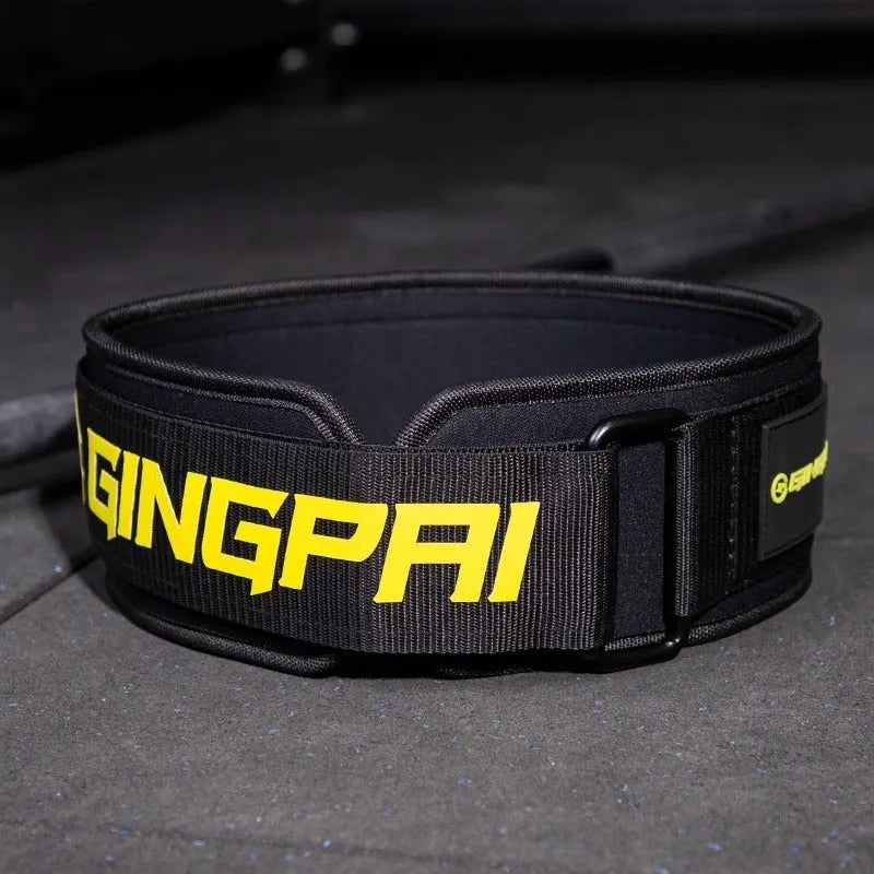 Abdominal exercising waist protection belt for weightlifting and power training