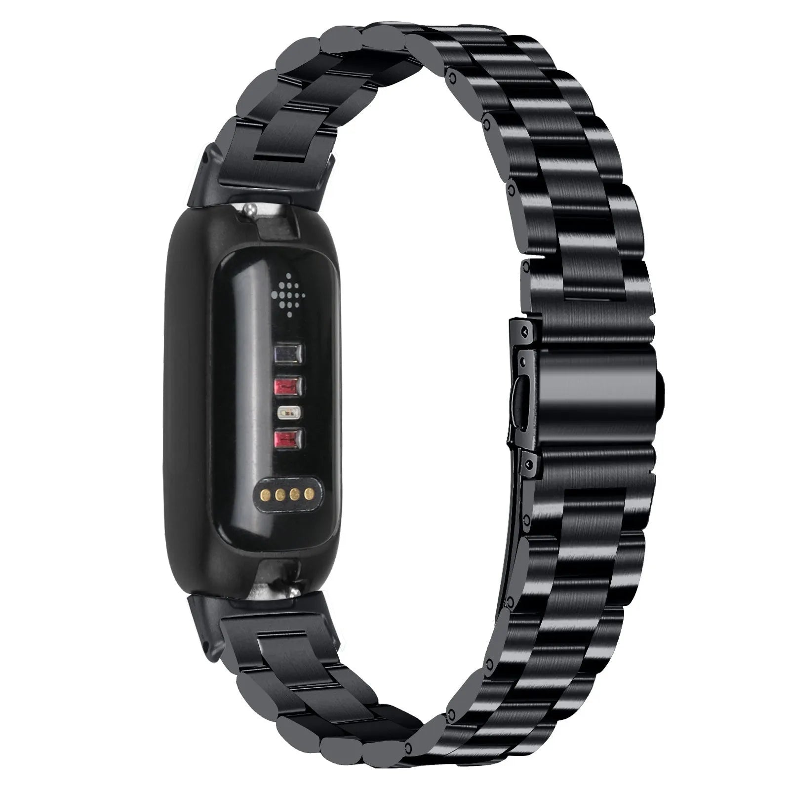 HUAWEI Inspire3 stainless steel magnetic watch strap in silver colour showing 12mm interface and magnetic closure