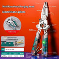 8.8-inch multi-functional electricians' pliers with wire stripper and hardened steel cutting edge