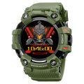 Blue multi-function smart watch with 56mm round touch screen display on a TPU strap