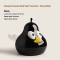 Cute pear-shaped ceramic tissue box in black or green colour for desktop tissue storage