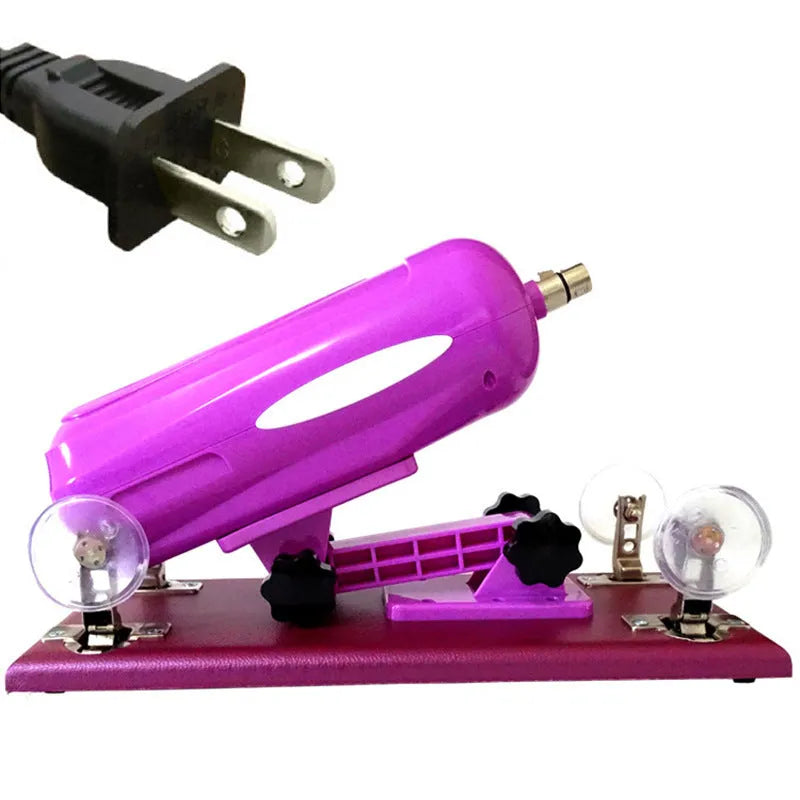 Women's automatic telescopic thrusting sex tool in PVC material showing purple colour option