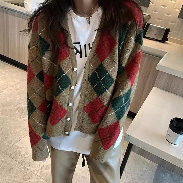 Casual knit cardigan in acrylic fabric available in multiple macaron colours including pink, green and khaki