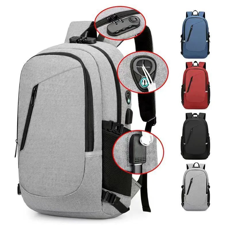 Oxford cloth computer backpack with 20-35L capacity in street trend style