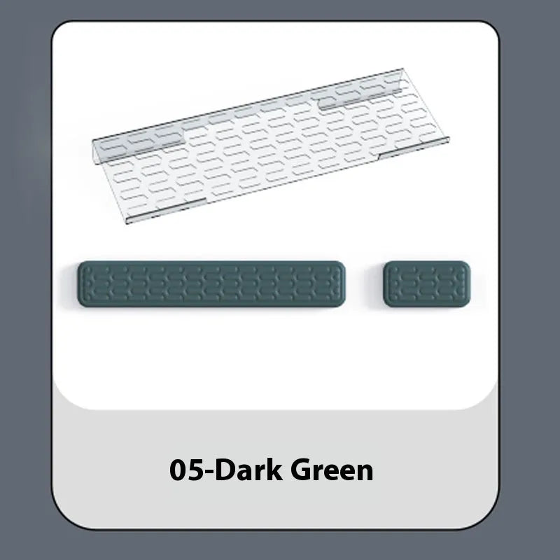 Double sided computer desk pad with integrated memory foam wrist rest in choice of colours